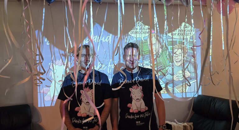 Insgesamt 40 Jahre bei m2n - Danke Berni und David!